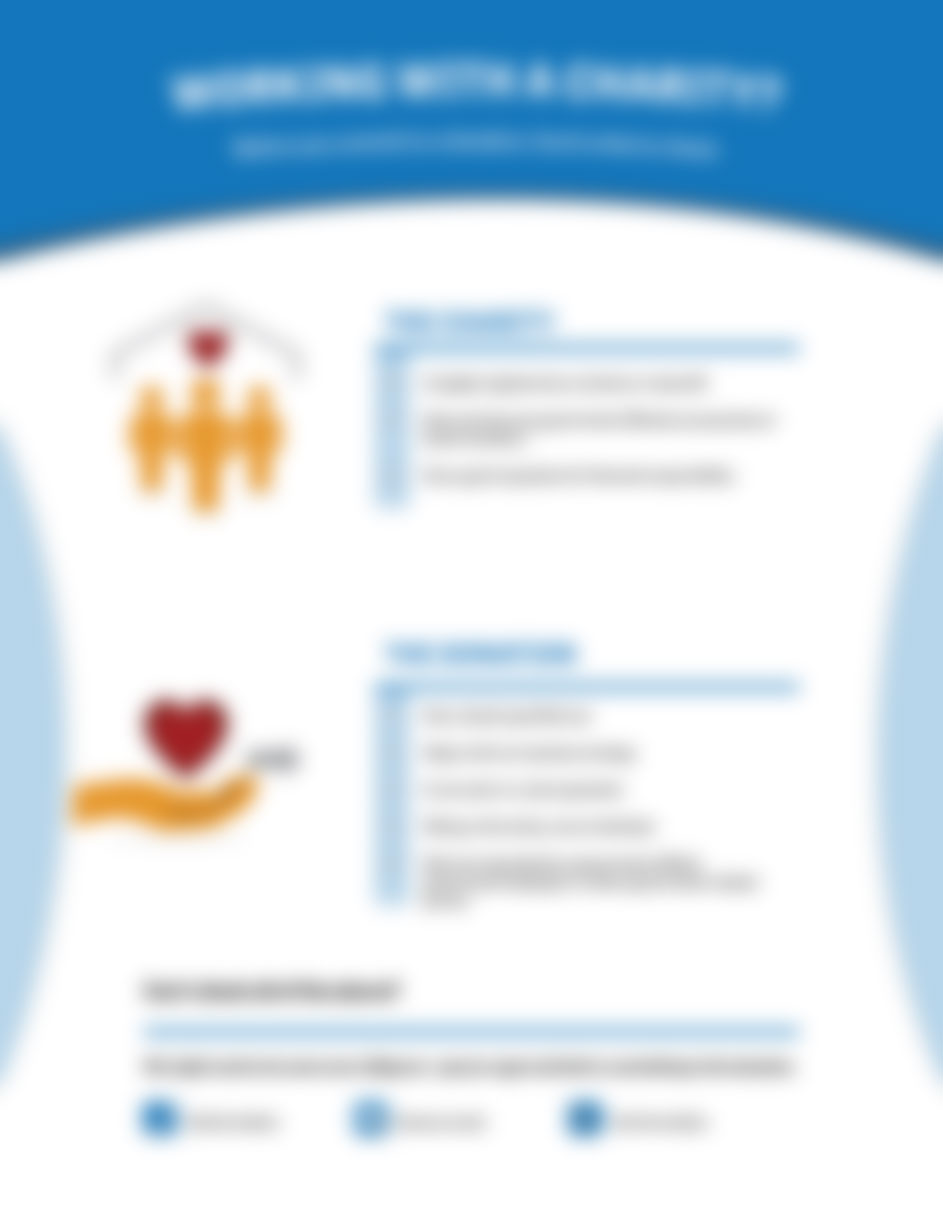 Working with a charity?