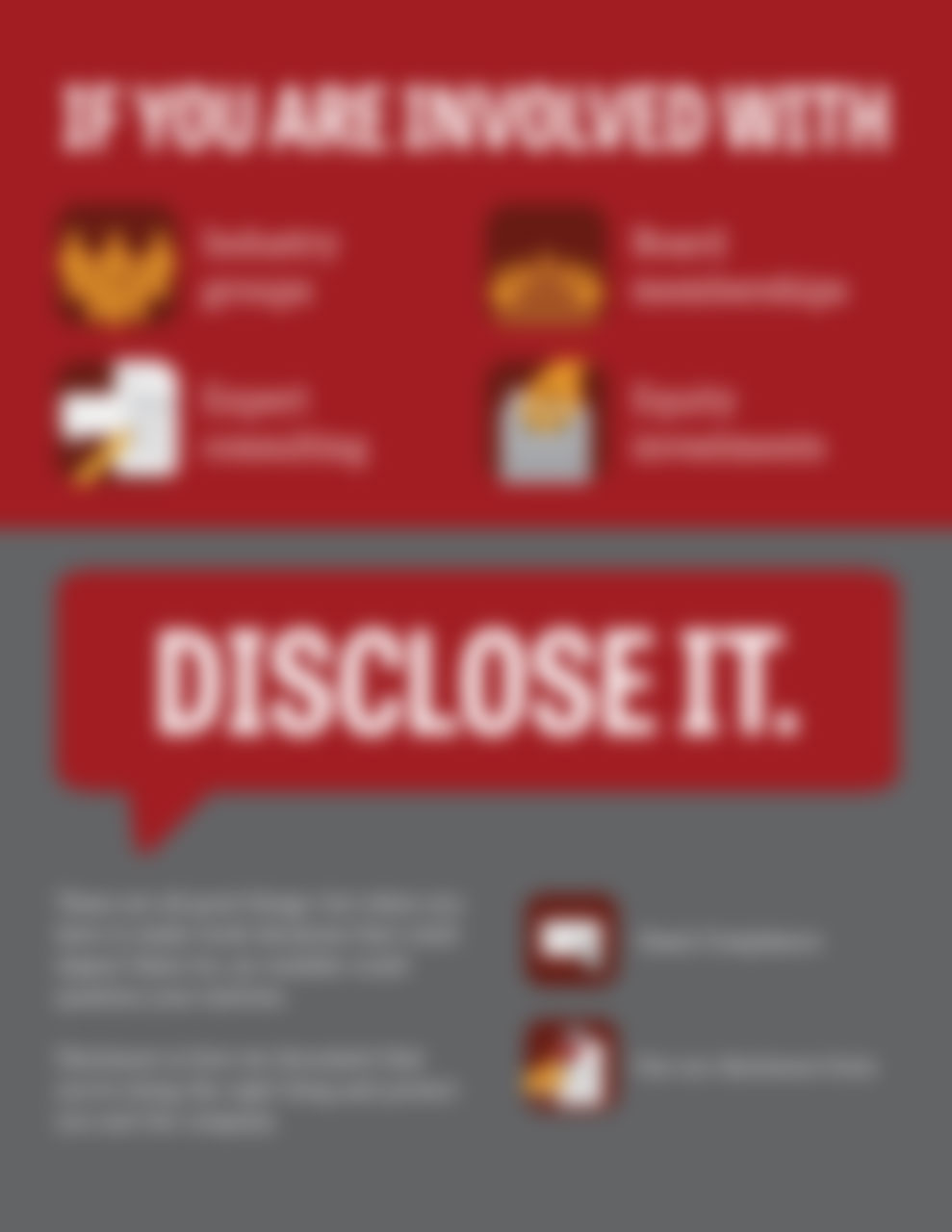 Disclose it. Disclose it.